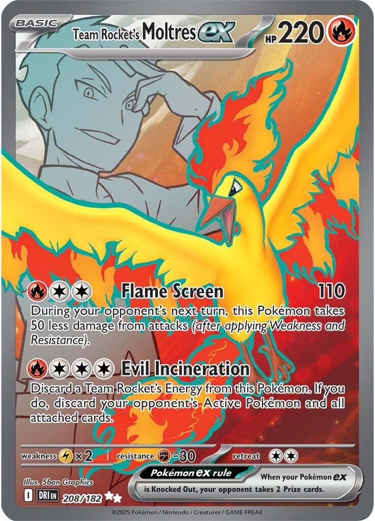Pokemon TCG: Team Rocket's Moltres ex - 208/182 [DRI - 208/182]