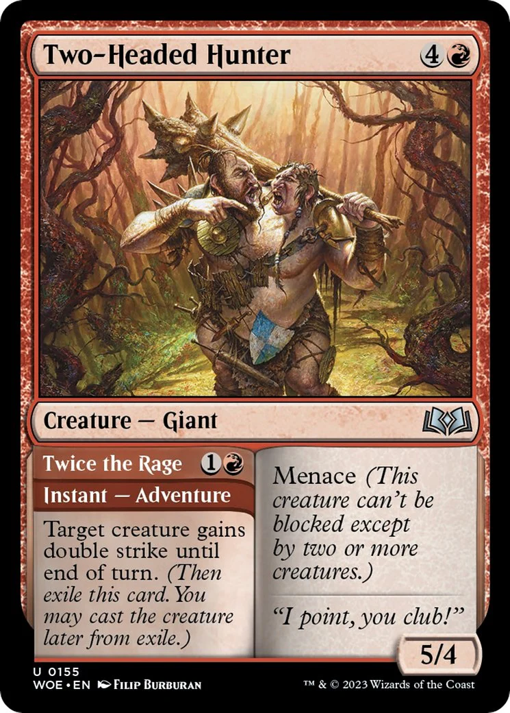 Magic: The Gathering - Two-Headed Hunter [WOE - 155]