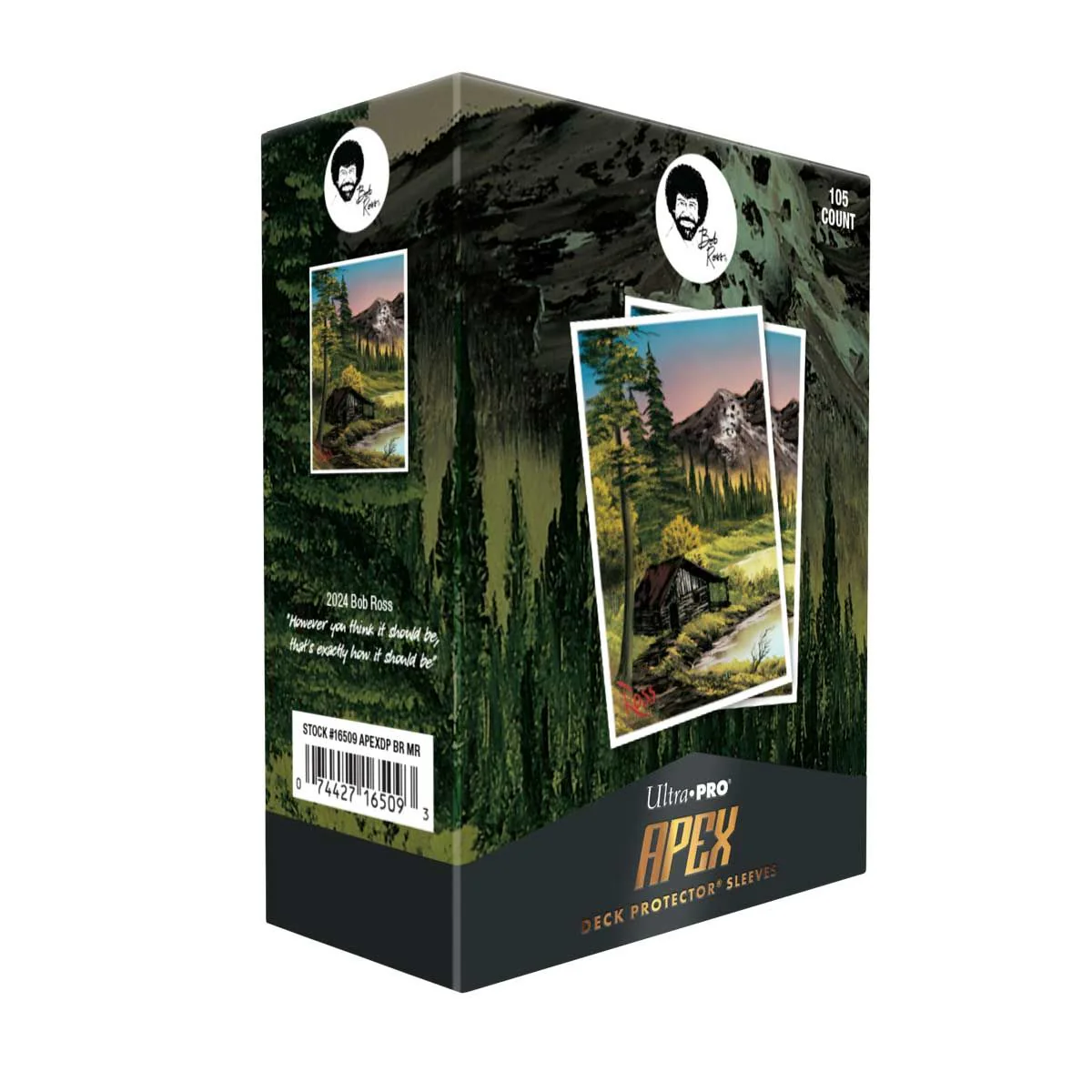 Ultra Pro: UP16509 Bob Ross Mountain Retreat 105ct APEX Deck Protector Sleeves (105 pack) - Image 2