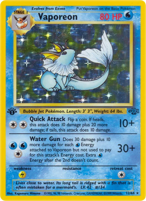 Pokemon TCG: Vaporeon (12) [JU - 12/64]