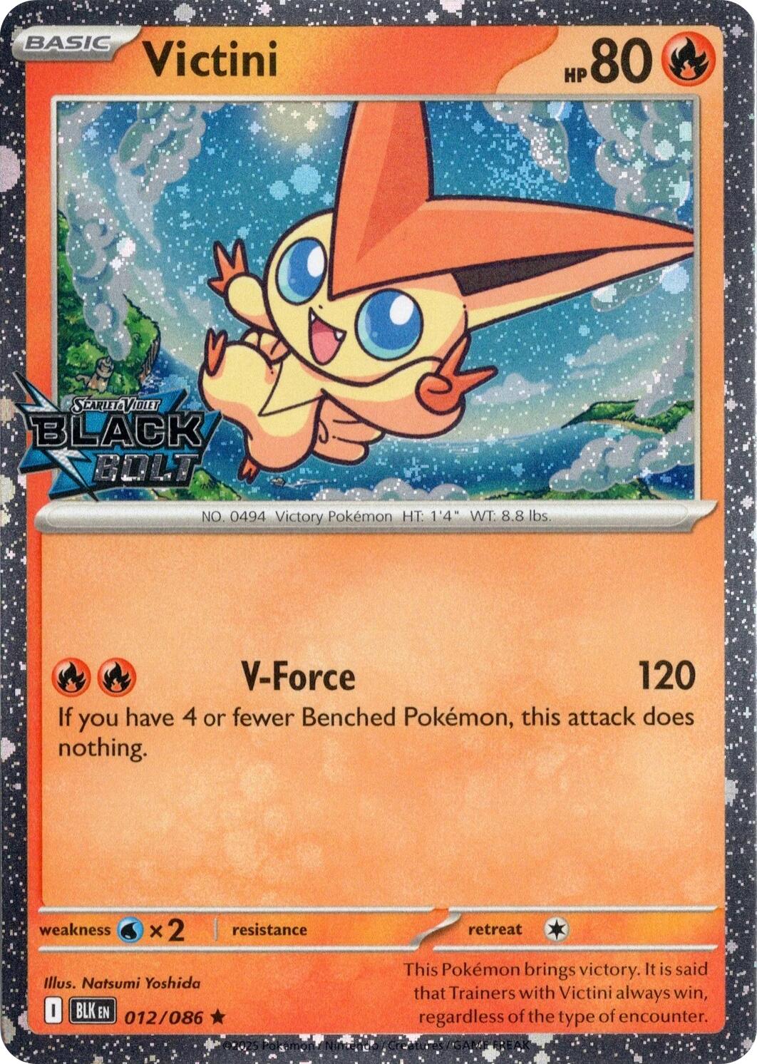 Pokemon TCG: Victini (Black Bolt Stamped) [MCAP - 012/086]