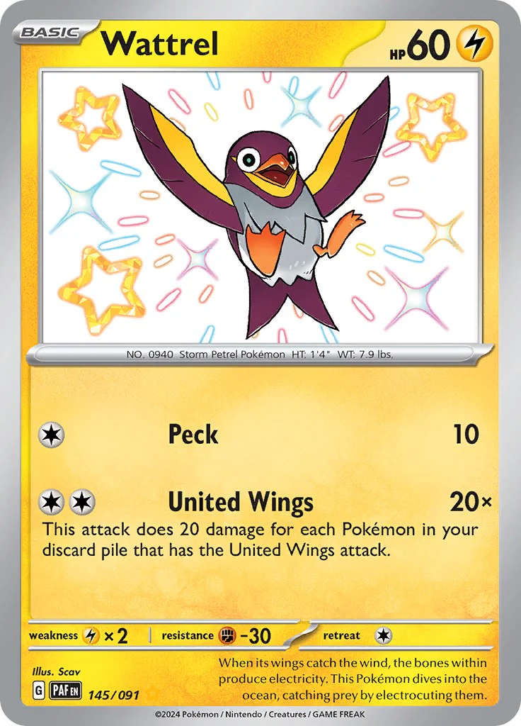 Pokemon TCG: Wattrel [PAF - 145/091]