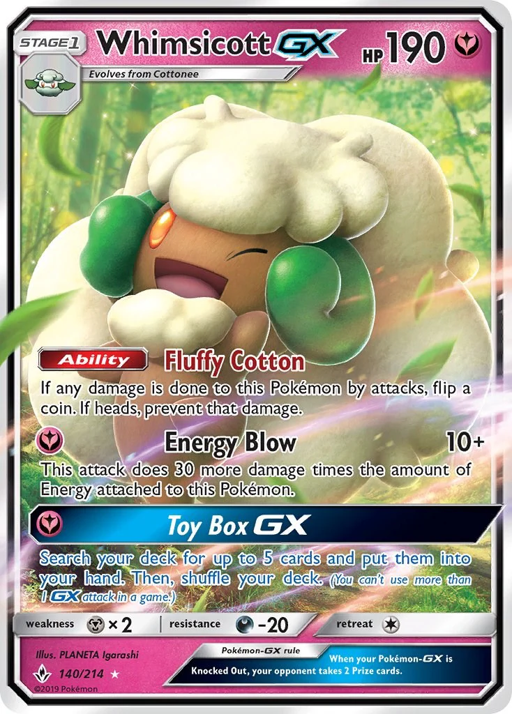 Pokemon TCG: Whimsicott GX [SM10 - 140/214]