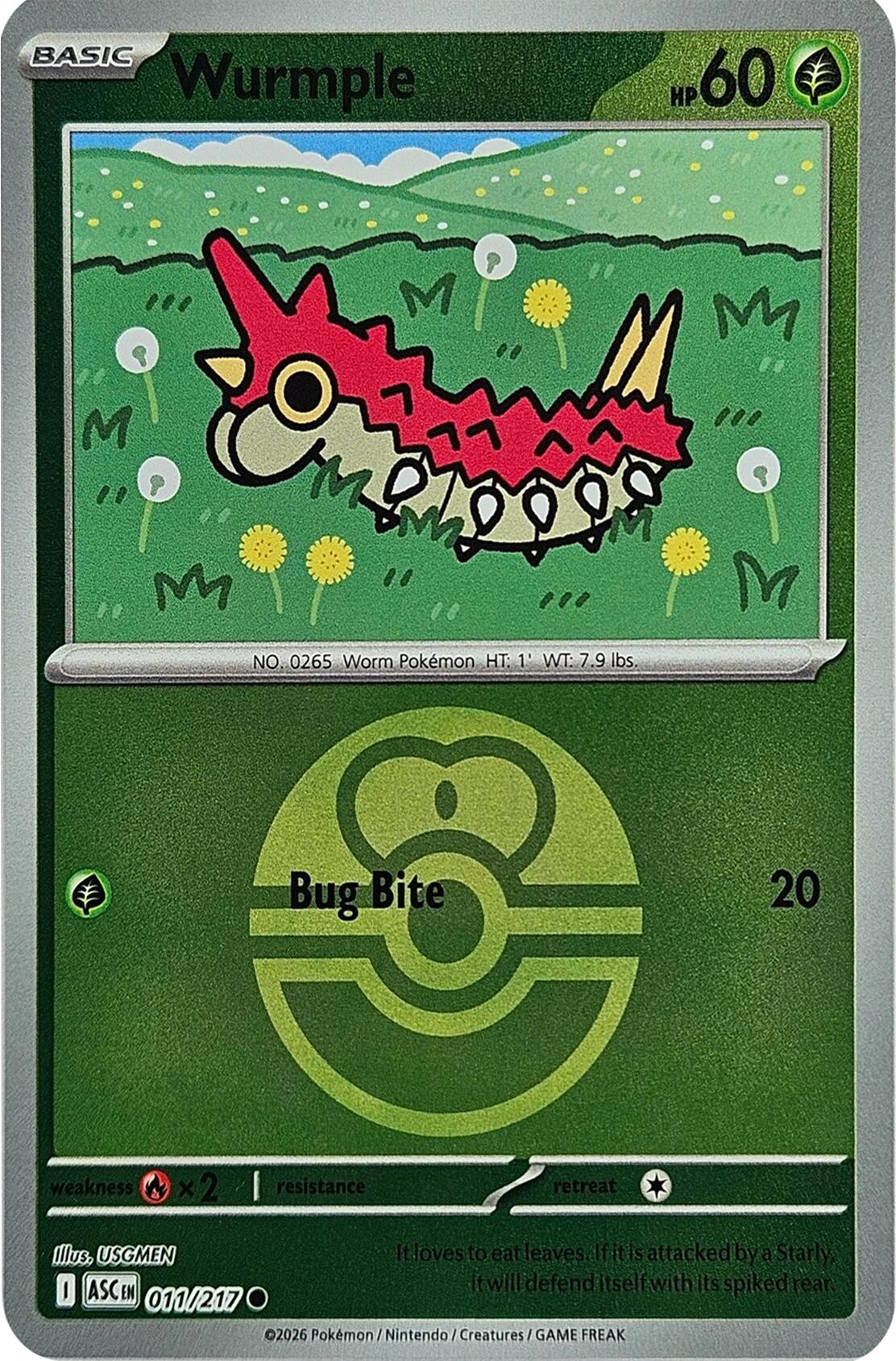 Pokemon TCG: Wurmple (Love Ball) [ASC - 011/217]