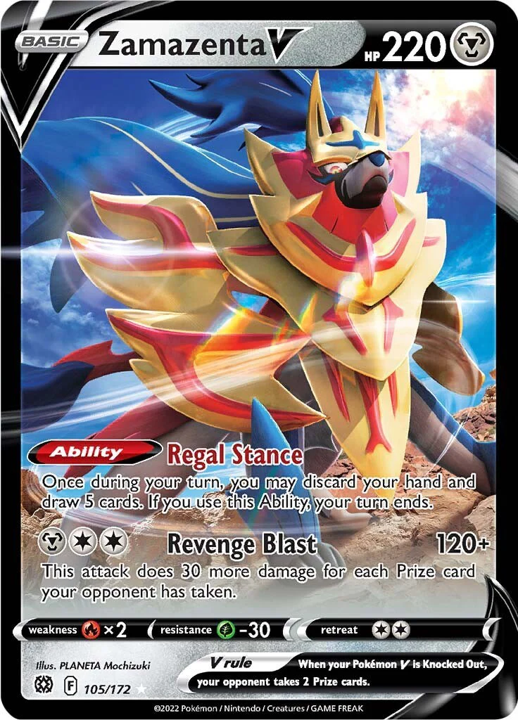 Pokemon TCG: Zamazenta V [SWSH09 - 105/172]