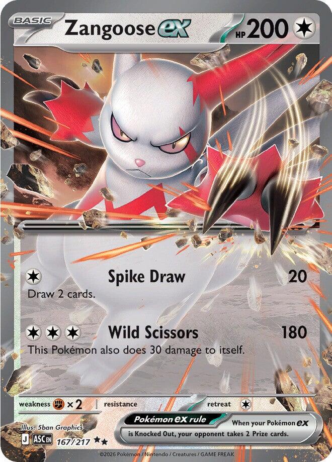 Pokemon TCG: Zangoose ex [ASC - 167/217]